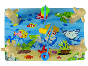 Wooden Bricks Sorter Sea World Educational Beads - 0