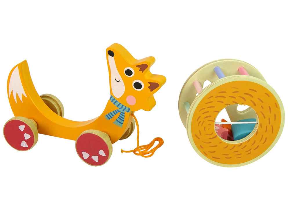 Trieur de blocs de bois à roulettes pour renard à tirer