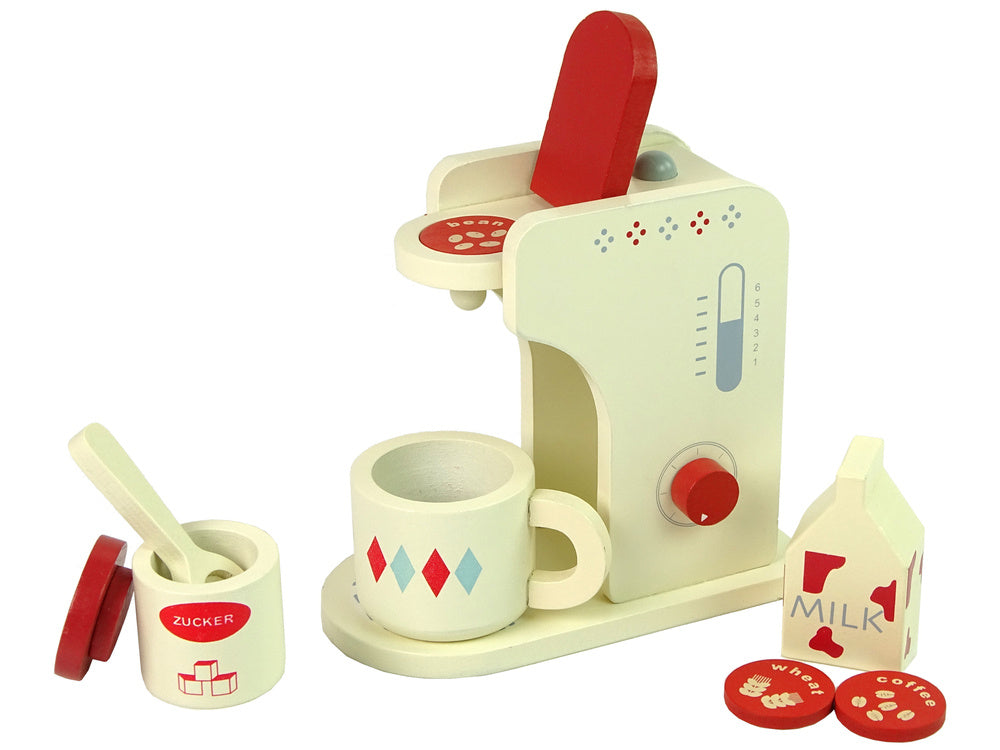 Accessoires de cafetière en bois pour la cuisine et les enfants