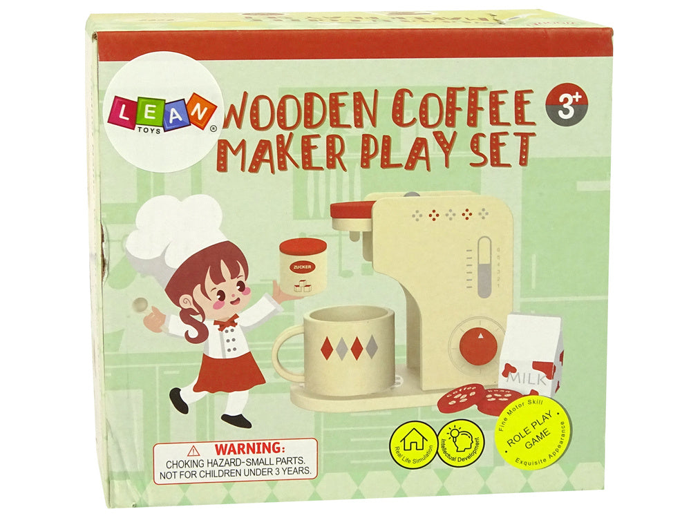 Accessoires de cafetière en bois pour la cuisine et les enfants
