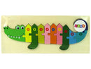 Set of Wooden Puzzles Crocodile Numbers