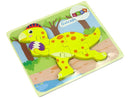 Puzzle en bois Dinosaure Stégosaure Jaune