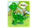 Puzzle dinosaure vert isanosaurus en bois