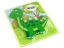 Puzzle dinosaure vert Isanosaurus en bois