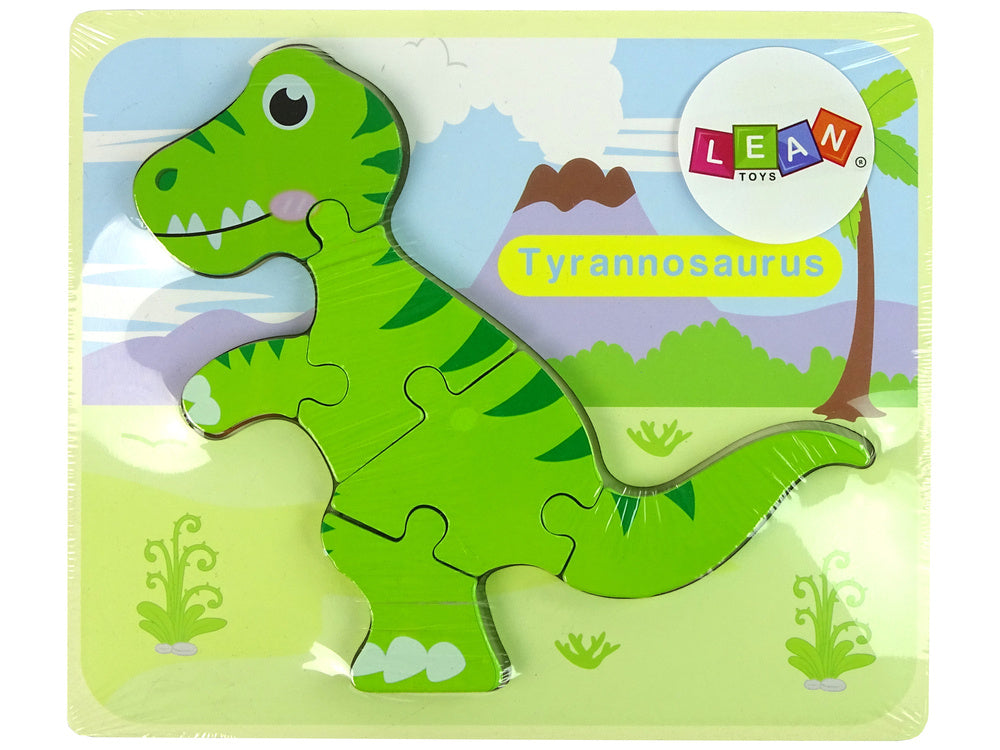 Puzzle dinosaure vert Isanosaurus en bois
