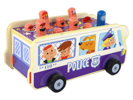 Jeu d'arcade en bois dodgeball police bus