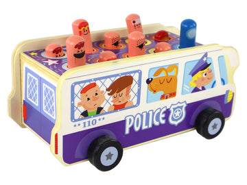 Jeu d'arcade en bois dodgeball police bus