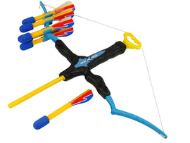 Arc de sport Longbow 6 coups pour enfants Bleu et Noir