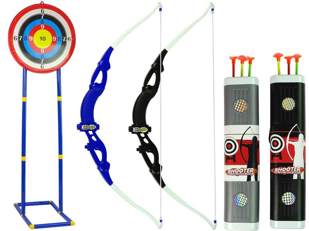 Coffret de tir Arc Bouclier sur support 134 cm Carquois Pistolets
