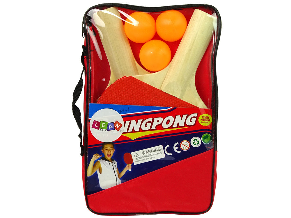 Housse pour bâtons de ping-pong en bois avec 3 balles