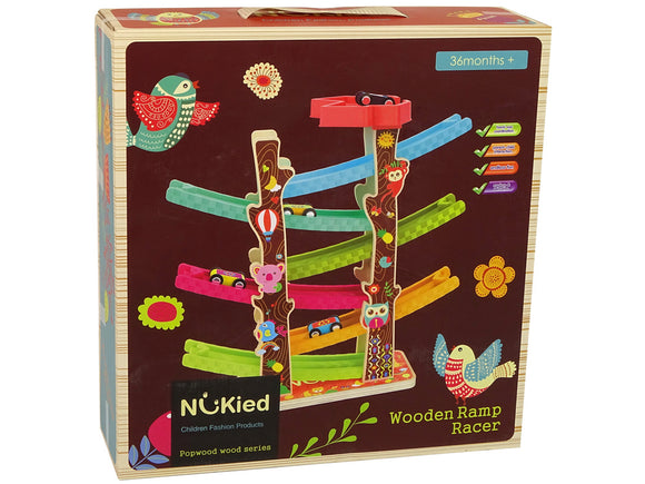 Circuit coloré pour voitures, toboggan à 6 niveaux