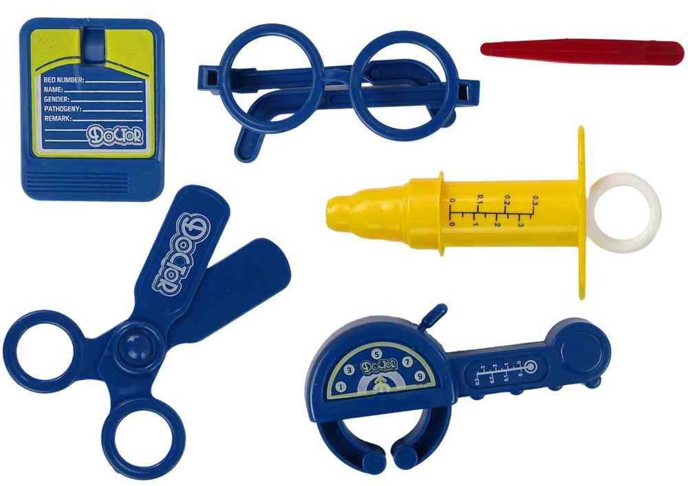 Trousse de médecin dans un sac à dos, stéthoscope, ciseaux, jaune
