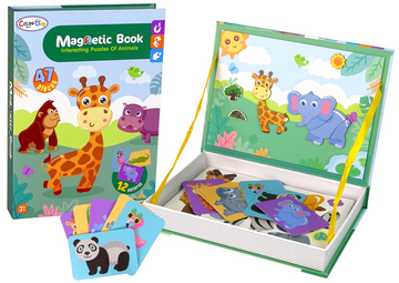 Magnetic Puzzle Book Animals Puzzle Crocodile Monkey