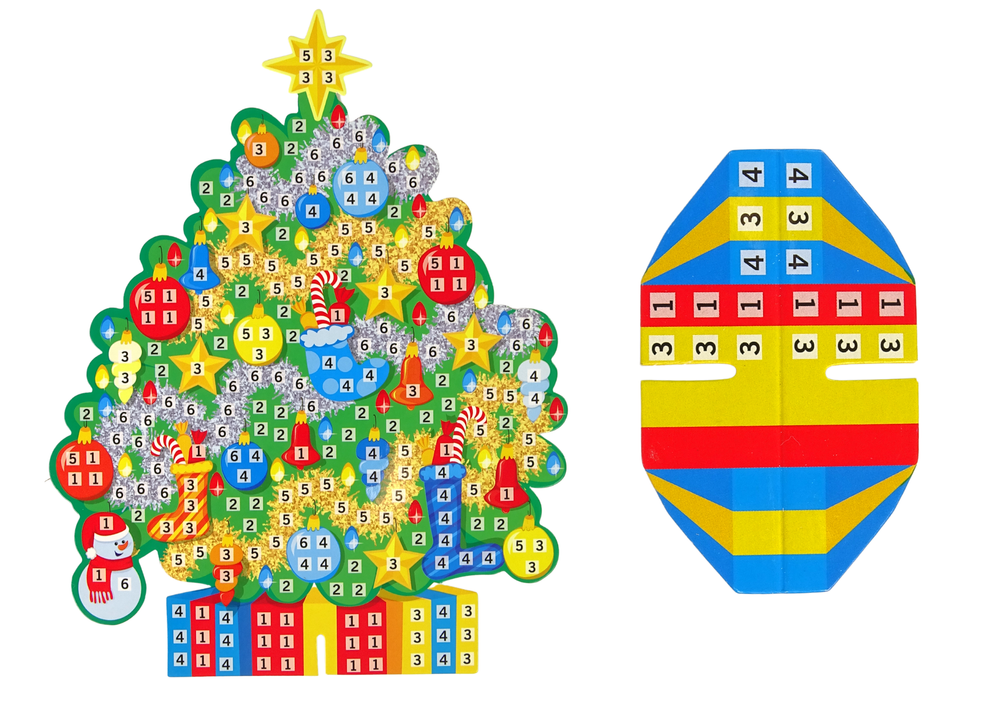 Ensemble d'autocollants de sapin de Noël en mosaïque colorée à faire soi-même