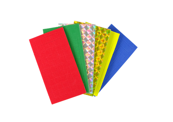 Ensemble d'autocollants de sapin de noël en mosaïque colorée à faire soi-même