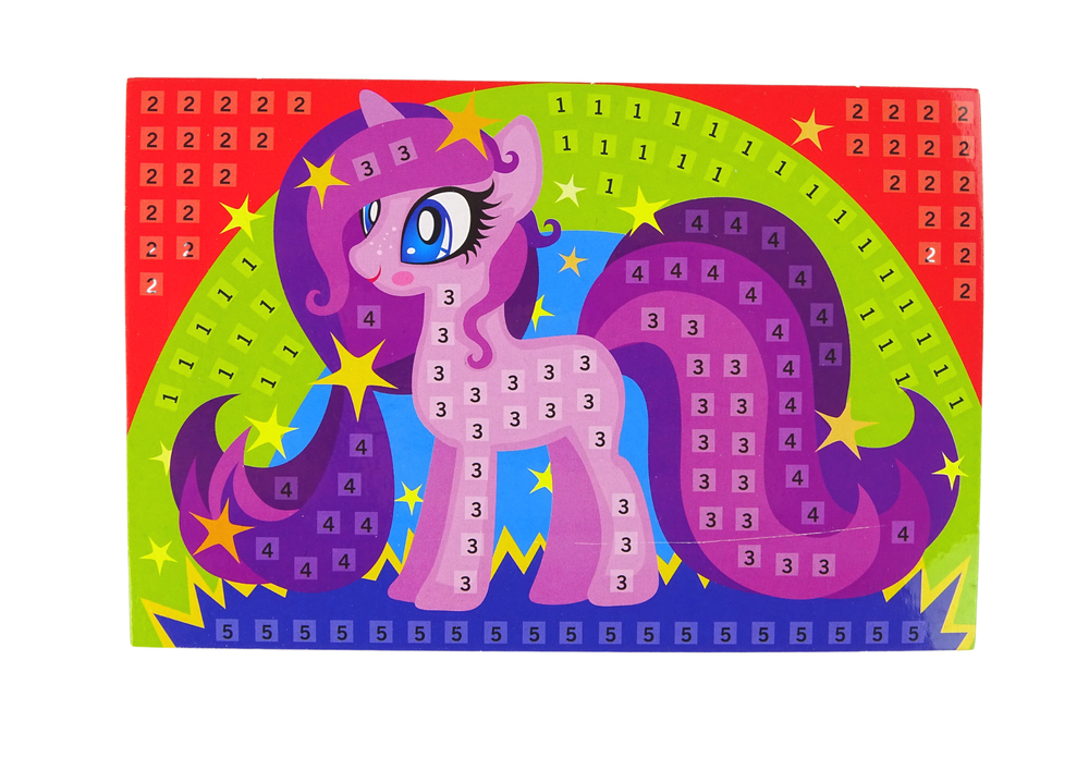 Kit de pelage de poney en mosaïque colorée à faire soi-même