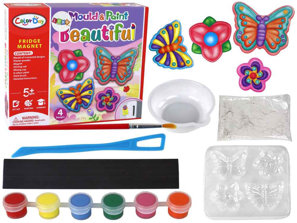 Ensemble d'aimants de réfrigérateur créatifs à faire soi-même avec papillons et fleurs