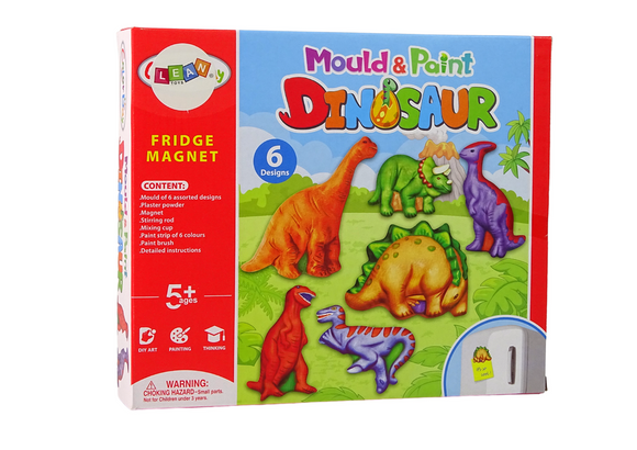 DIY Painting Kit Dinosaurs Plaster Magnets