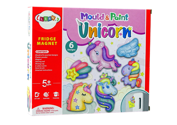 Kit de peinture licorne à faire soi-même avec aimants en plâtre