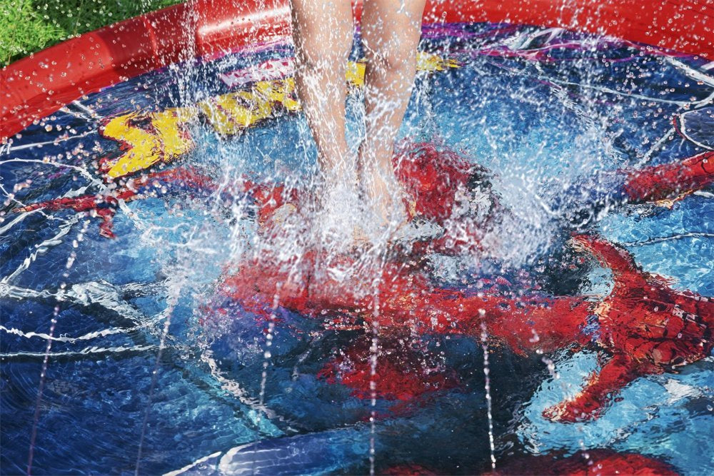 Tapis de pataugeoire gonflable avec fontaine spider-man 165 cm bestway 98792