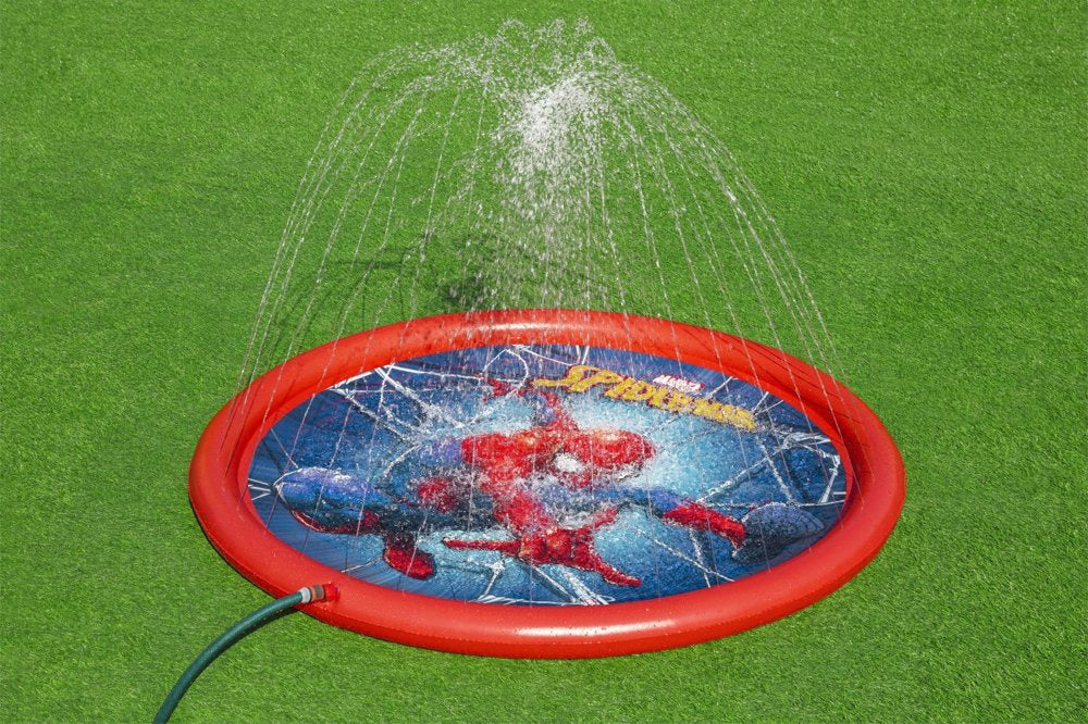 Tapis de pataugeoire gonflable avec fontaine spider-man 165 cm bestway 98792