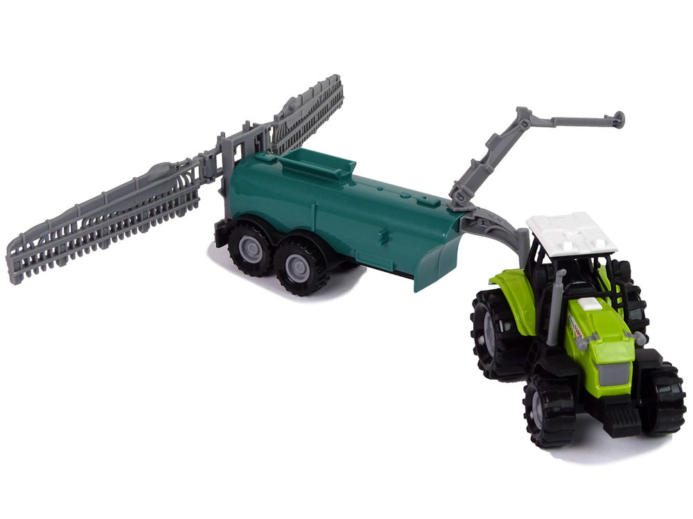 Tracteur agricole avec pulvérisateur farm sound green