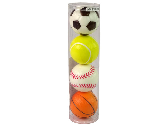 Lot de 4 balles souples pour le sport, le golf, le tennis, le football