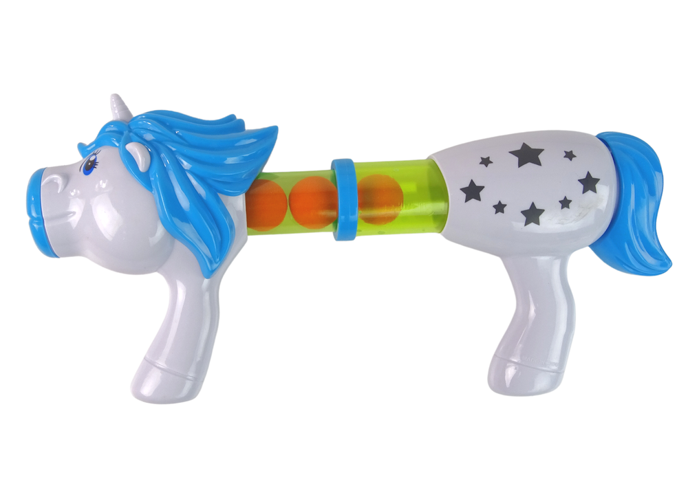 Lanceur de balles souples licorne bleu rose