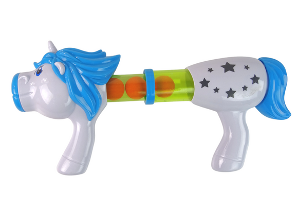 Soft Ball Launcher Gun Unicorn Blue Pink