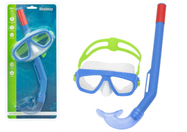 Masque de plongée avec tuba bleu marine bestway 24018