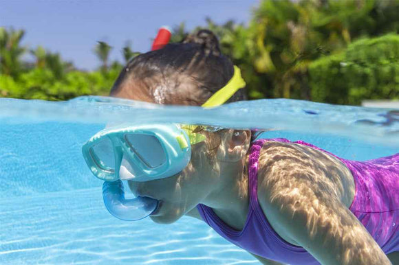 Diving Mask With Snorkel Blue Bestway 24018