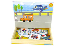 Magnetic Jigsaw Book Transport Puzzle Cards - 0