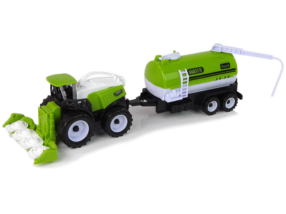 Ensemble de véhicules agricoles Tracteur Moissonneuse Citerne Semi-remorque