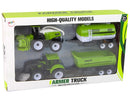Ensemble de véhicules agricoles Tracteur Moissonneuse Citerne Semi-remorque