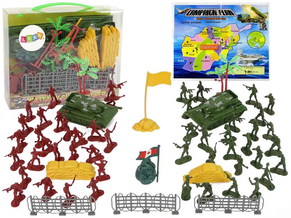 Grand ensemble militaire de soldats et de chars