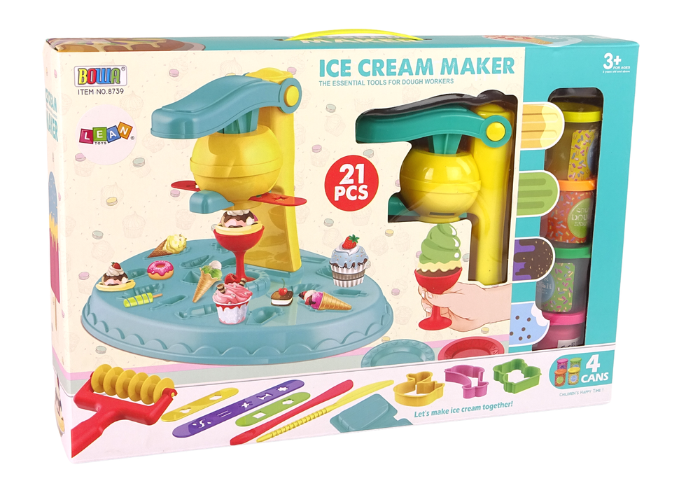 Ensemble de fabrication de glaces et de desserts 21 pièces pour glacier