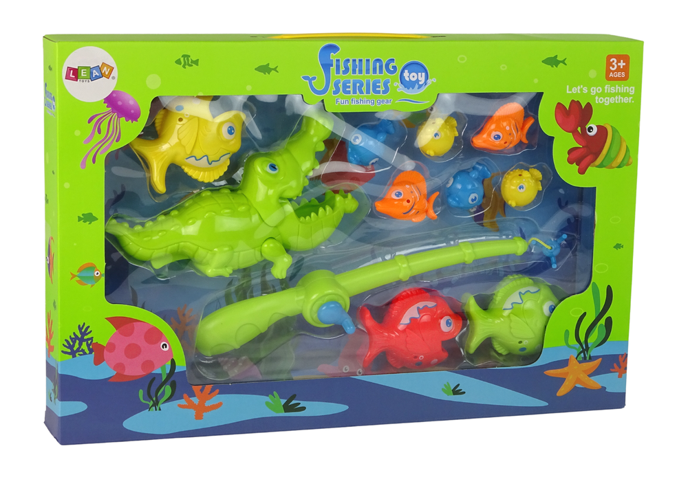 Grand ensemble de pêche avec canne à pêche Allons pêcher ! 11 éléments