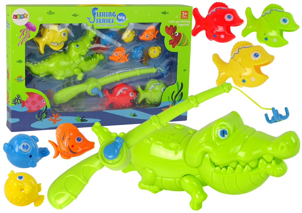 Grand ensemble de pêche avec canne à pêche Allons pêcher ! 11 éléments