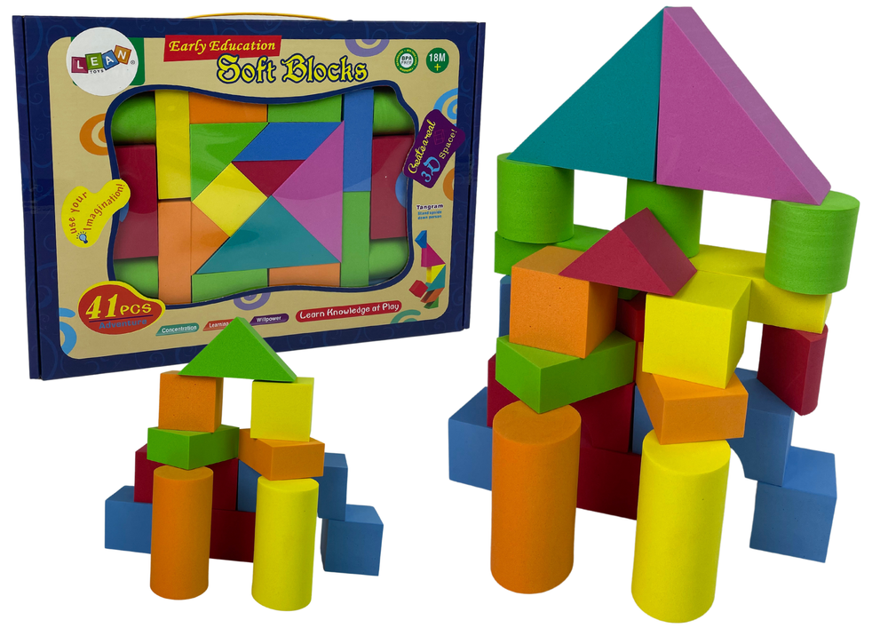 Blocs de construction en mousse de 41 pièces pour enfants