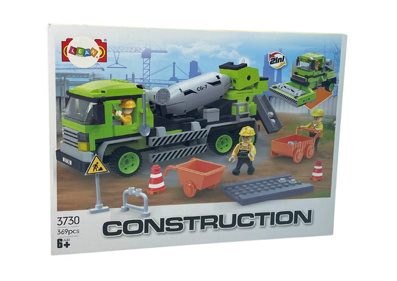 Large Concrete Roller 369 Piece Construction Brick Set