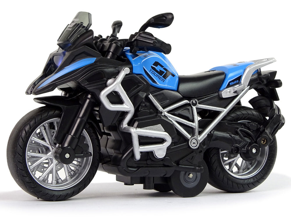 Moto gt bleue 1:14 drive son et lumières rétroéclairés
