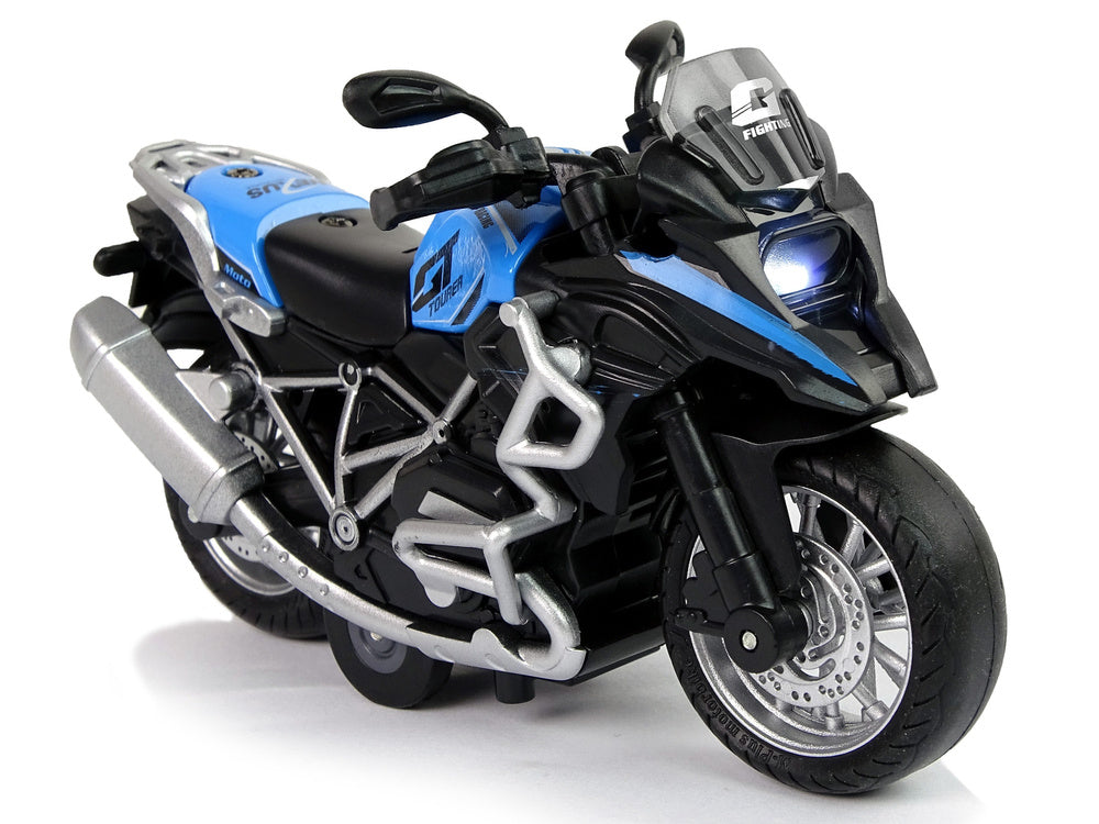 Moto gt bleue 1:14 drive son et lumières rétroéclairés