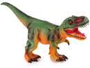 Grande figurine de dinosaure tyrannosaurus rex vert et orange 60 cm de long