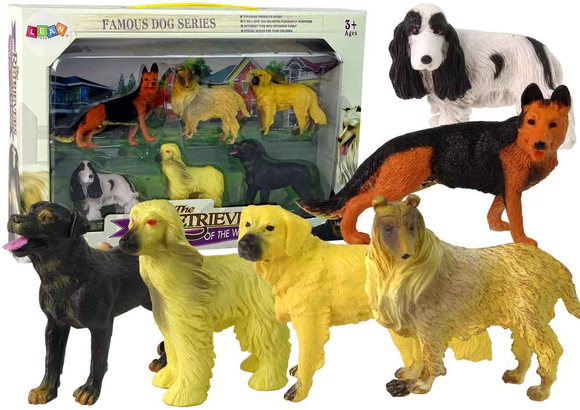 Ensemble de 6 figurines Chiens de race pure Chien célèbre du monde