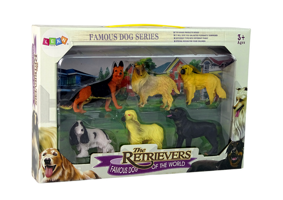 Ensemble de 6 figurines Chiens de race pure Chien célèbre du monde