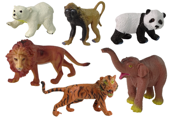 Lot de 6 figurines d'animaux sauvages animaux du monde