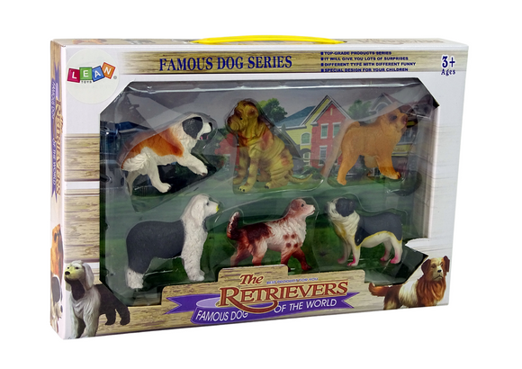 Ensemble de figurines de chiens chiens de races 6 éléments