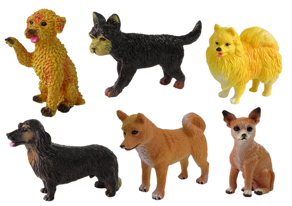 Ensemble de 6 figurines chiens de race pure chien célèbre du monde