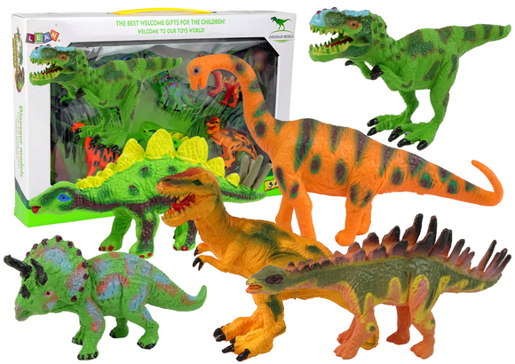 Ensemble de figurines de dinosaures 6 pièces accessoires