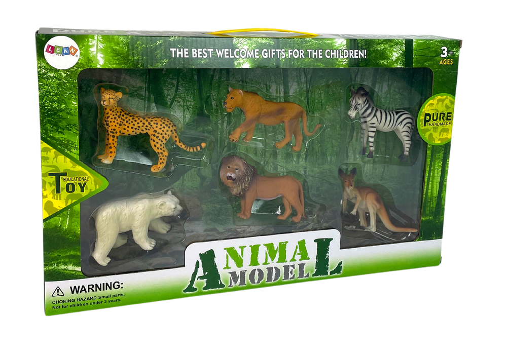 Ensemble de figurines de la faune africaine kangourou et zèbre